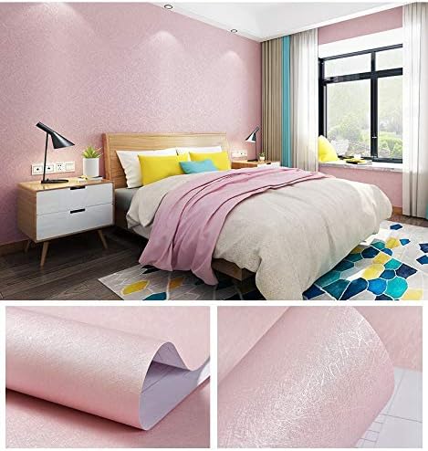 Pink Silk Wallpaper Peel and Stick Removable Textured 15.7"x118"