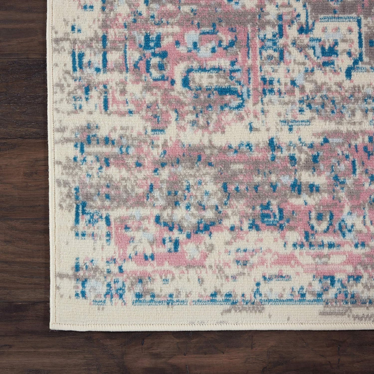 Grafix Ivory Pink 7' x 10' Area Rug - Easy Clean, Non Shedding, Bed Room, Living Room, Dining Room, Kitchen (7' x 10')