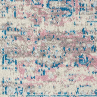 Grafix Ivory Pink 7' x 10' Area Rug - Easy Clean, Non Shedding, Bed Room, Living Room, Dining Room, Kitchen (7' x 10')