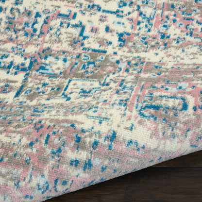 Grafix Ivory Pink 7' x 10' Area Rug - Easy Clean, Non Shedding, Bed Room, Living Room, Dining Room, Kitchen (7' x 10')