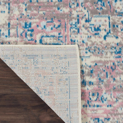 Grafix Ivory Pink 7' x 10' Area Rug - Easy Clean, Non Shedding, Bed Room, Living Room, Dining Room, Kitchen (7' x 10')