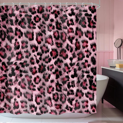 Pink Leopard Print Shower Curtain 60x72 Wild Safari Skin Bathroom Decor