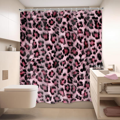 Pink Leopard Print Shower Curtain 60x72 Wild Safari Skin Bathroom Decor