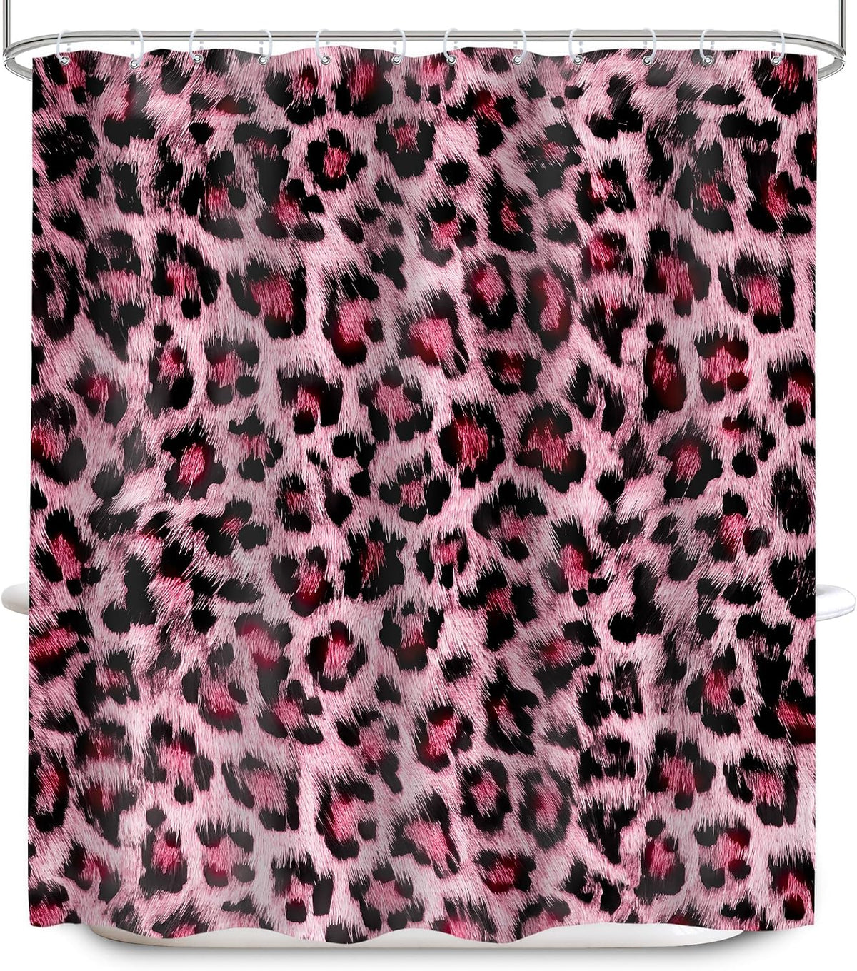 Pink Leopard Print Shower Curtain 60x72 Wild Safari Skin Bathroom Decor