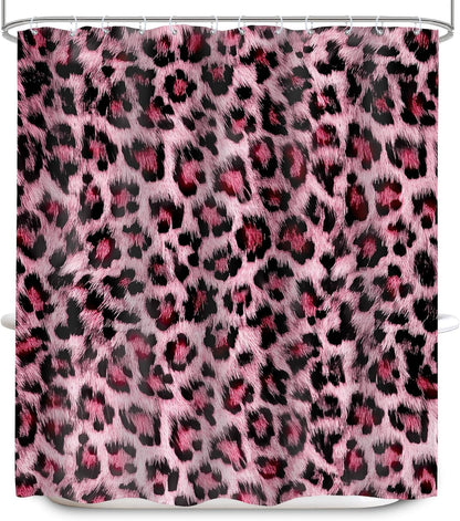 Pink Leopard Print Shower Curtain 60x72 Wild Safari Skin Bathroom Decor