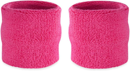 Wrist Sweatbands, Absorbent and Breathable Thick Cotton Bands for Working Out, Gymnastics, Basketball, Tennis, and Football, Multiuse Wristbands for Costumes and Cosplay