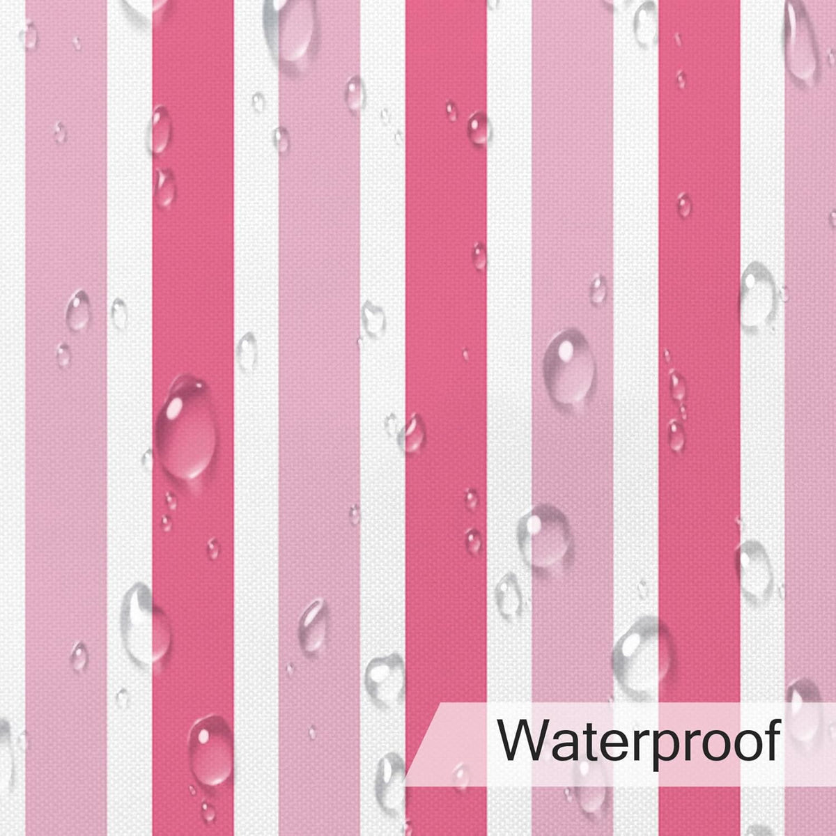 Hot Pink Striped Shower Curtain, 72W X 72L inches