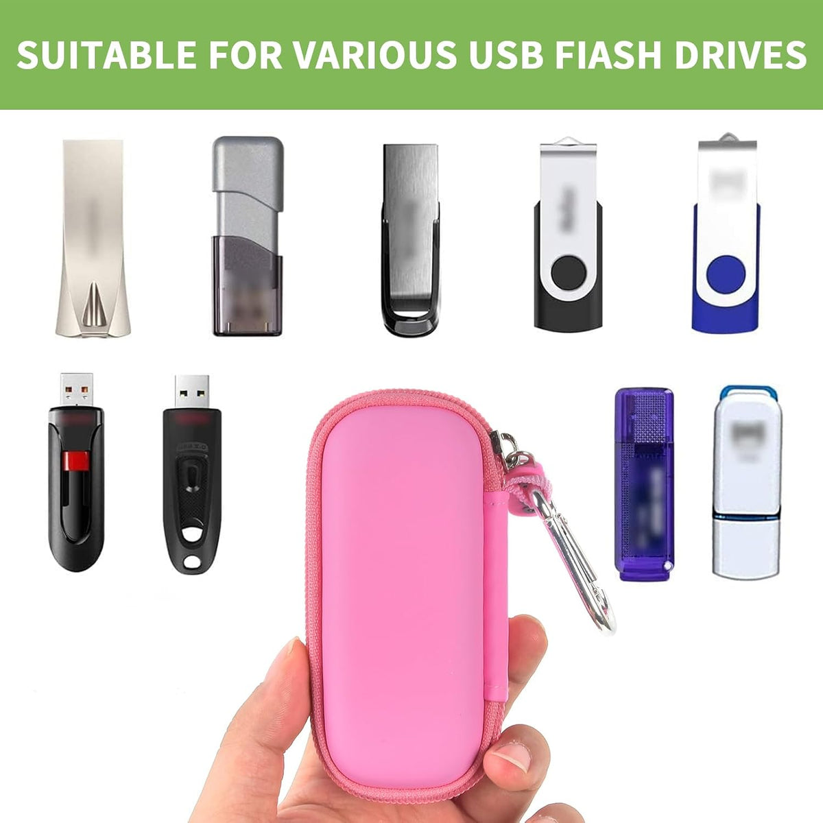 USB Flash Drive Case, SD Card/Thumb Drive/Memory Cards Holder, Bag Only