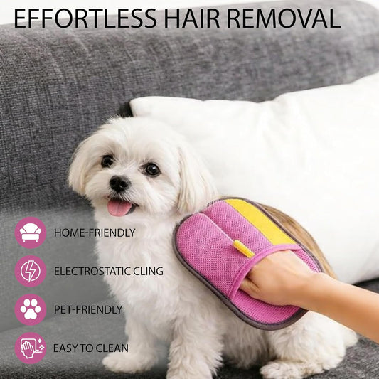 Pet Grooming Glove Set for Dogs & Cats – Premium Pet Hair Removal Glove with Free Nail Clippers & Nail File