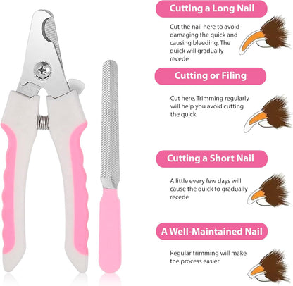 Pet Grooming Glove Set for Dogs & Cats – Premium Pet Hair Removal Glove with Free Nail Clippers & Nail File