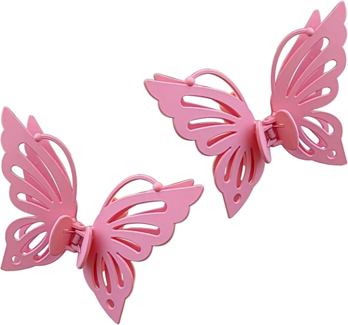 Lovely Pink Butterfly Curtain Tiebacks 2Pcs - Decorative Clips for Curtains, No-Drill Girlie Drapery Holdbacks, Cute Wall-Friendly Tiebacks for Girls Room (Pink)
