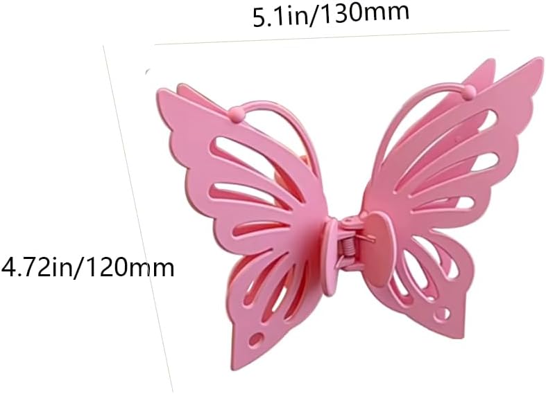 Lovely Pink Butterfly Curtain Tiebacks 2Pcs - Decorative Clips for Curtains, No-Drill Girlie Drapery Holdbacks, Cute Wall-Friendly Tiebacks for Girls Room (Pink)