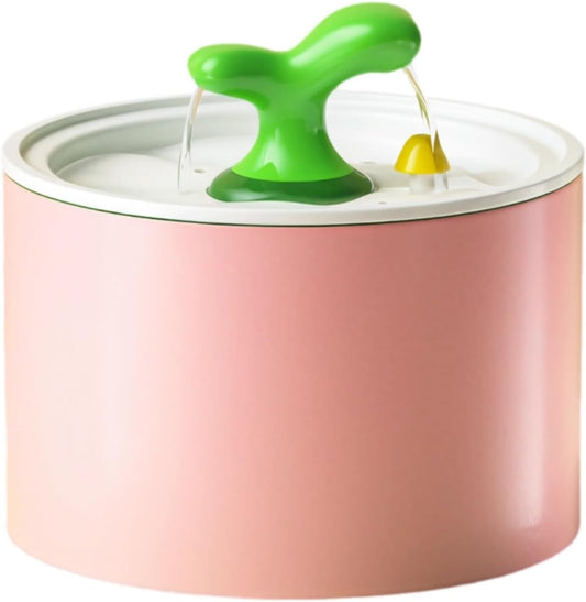 1.5 L Ceramic Pet Water Fountain with Cute Tree Spout, Quiet Automatic Drinking Bowl, 5-Stage Filtration for Cats and Small Dogs