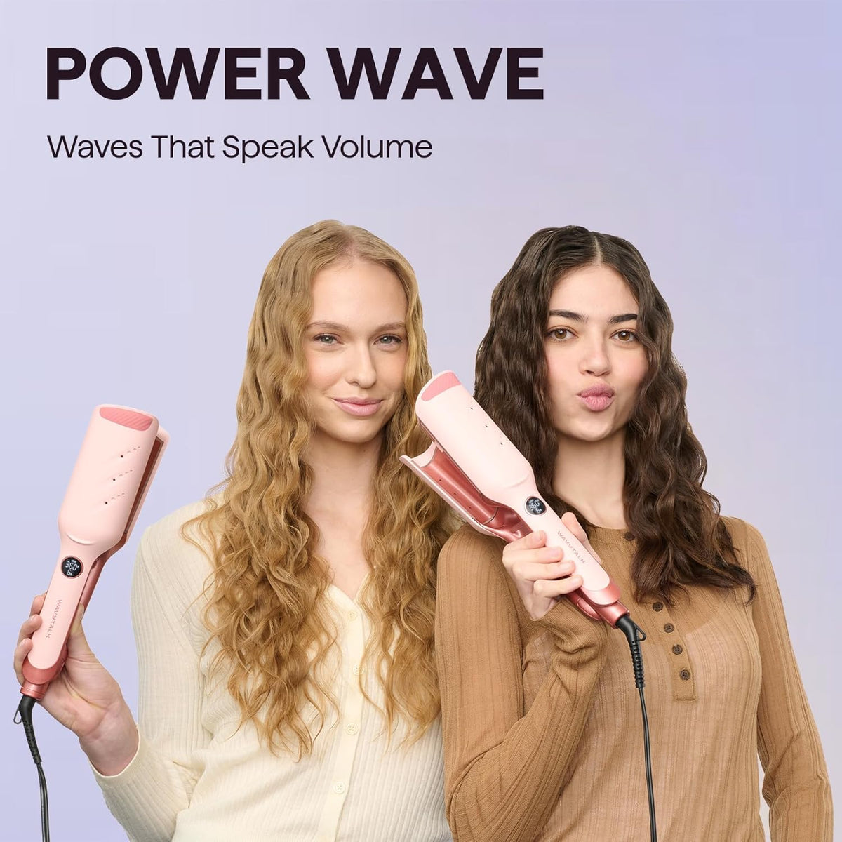 Wavytalk Power Wave Hair Crimper, Ionic Hair Waver for Less Heat Damage