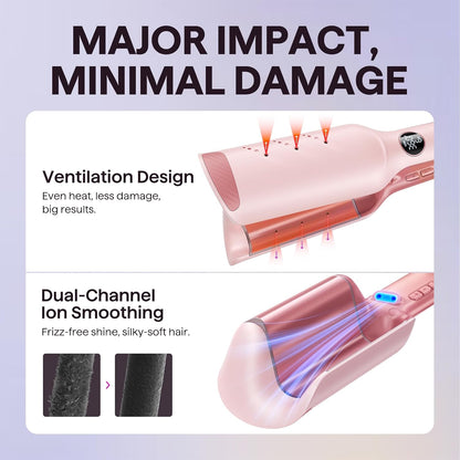 Wavytalk Power Wave Hair Crimper, Ionic Hair Waver for Less Heat Damage