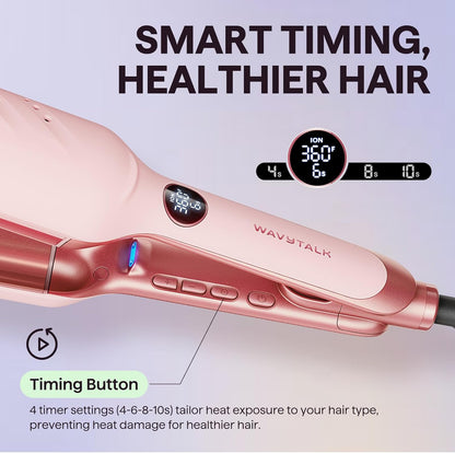 Wavytalk Power Wave Hair Crimper, Ionic Hair Waver for Less Heat Damage