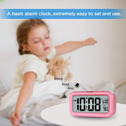 Night Light Digital Alarm Clock Battery Operated Indoor Temperature