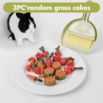 Large Rabbit Litter Box Bunny Potty Training Corner Litter Pan with Drawer Comes with Liners Rabbit Pee Pads, Small Animal Bedding Toilet for Adult Guinea Pig, Ferret, Hamster, Bunnies