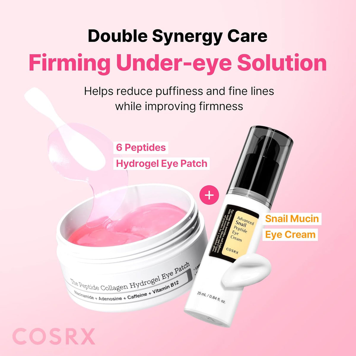 Pink Peptides Collagen Hydrogel Eye Patch for Puffy Eyes (60)