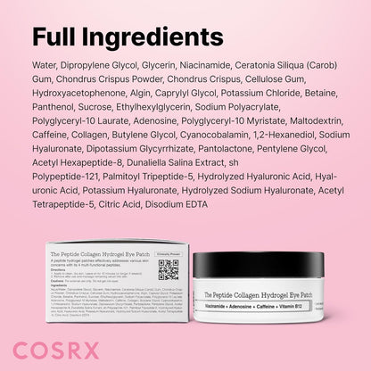 Pink Peptides Collagen Hydrogel Eye Patch for Puffy Eyes (60)