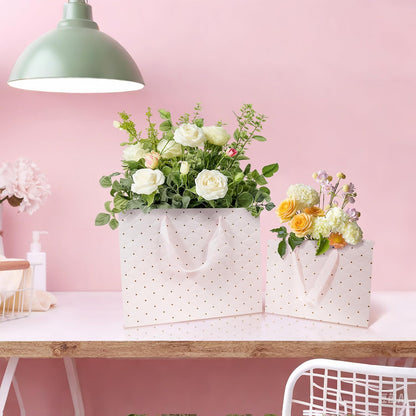 Pink Gift Bags with Tissue Paper and Handles, Large 13'' and Medium 9'' Paper Gift Bag for Girls Bridal Shower Wedding Anniversary Birthday Mothers Day