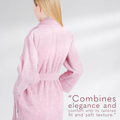 Women’s 100% Cotton Terry Bathrobe – Soft, Absorbent, Quick Dry Turkish Robes for Women Quality Housecoat