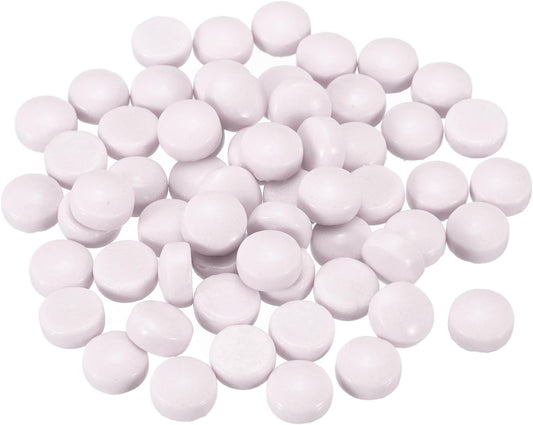 12mm Glass Mosaic Tiles, 200g Round Iridescent Glass Pieces Recycled Mosaic Tiles Bulk for Vase Flower Pots Aquarium Decor Garden Project DIY Art Craft, Purple Pink