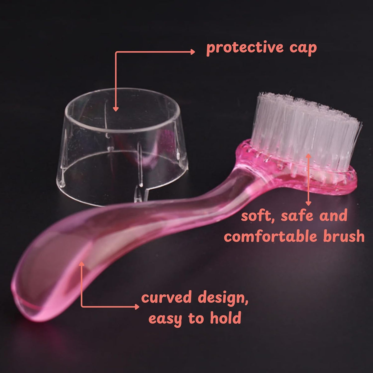 Hedgehog Toe Nail Clippers and Comb Set, 2 Pcs Hedgehog Soft Cleansing Brush and Toenail Clipper with Magnifier, Hedgehogs Massage Combs and Small Nail Clippers, Small Pet Grooming Supplies (Pink)
