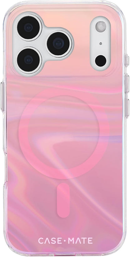 Soap Bubble iPhone 17 Pro Case - Peach Iridescent