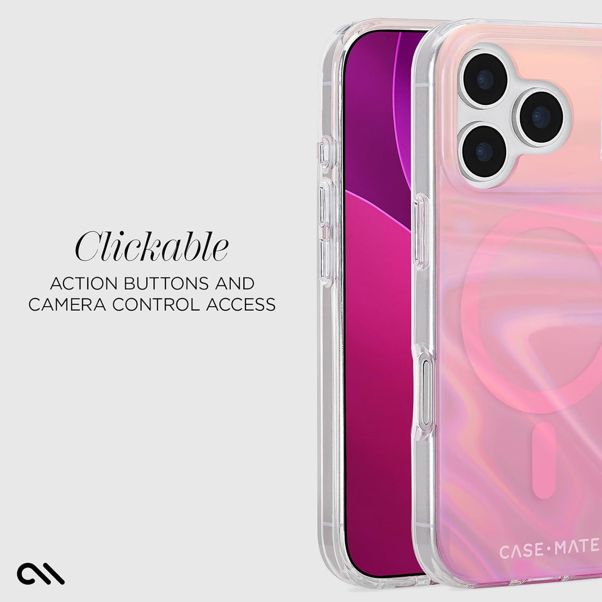 Soap Bubble iPhone 17 Pro Case - Peach Iridescent