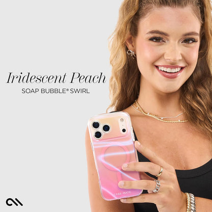 Soap Bubble iPhone 17 Pro Case - Peach Iridescent