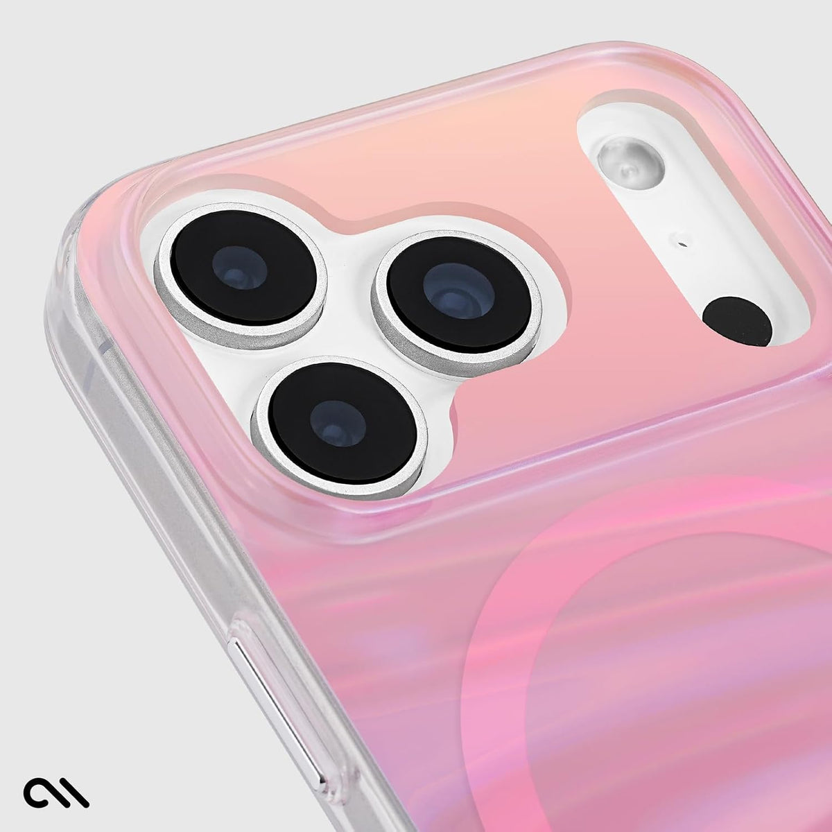 Soap Bubble iPhone 17 Pro Case - Peach Iridescent