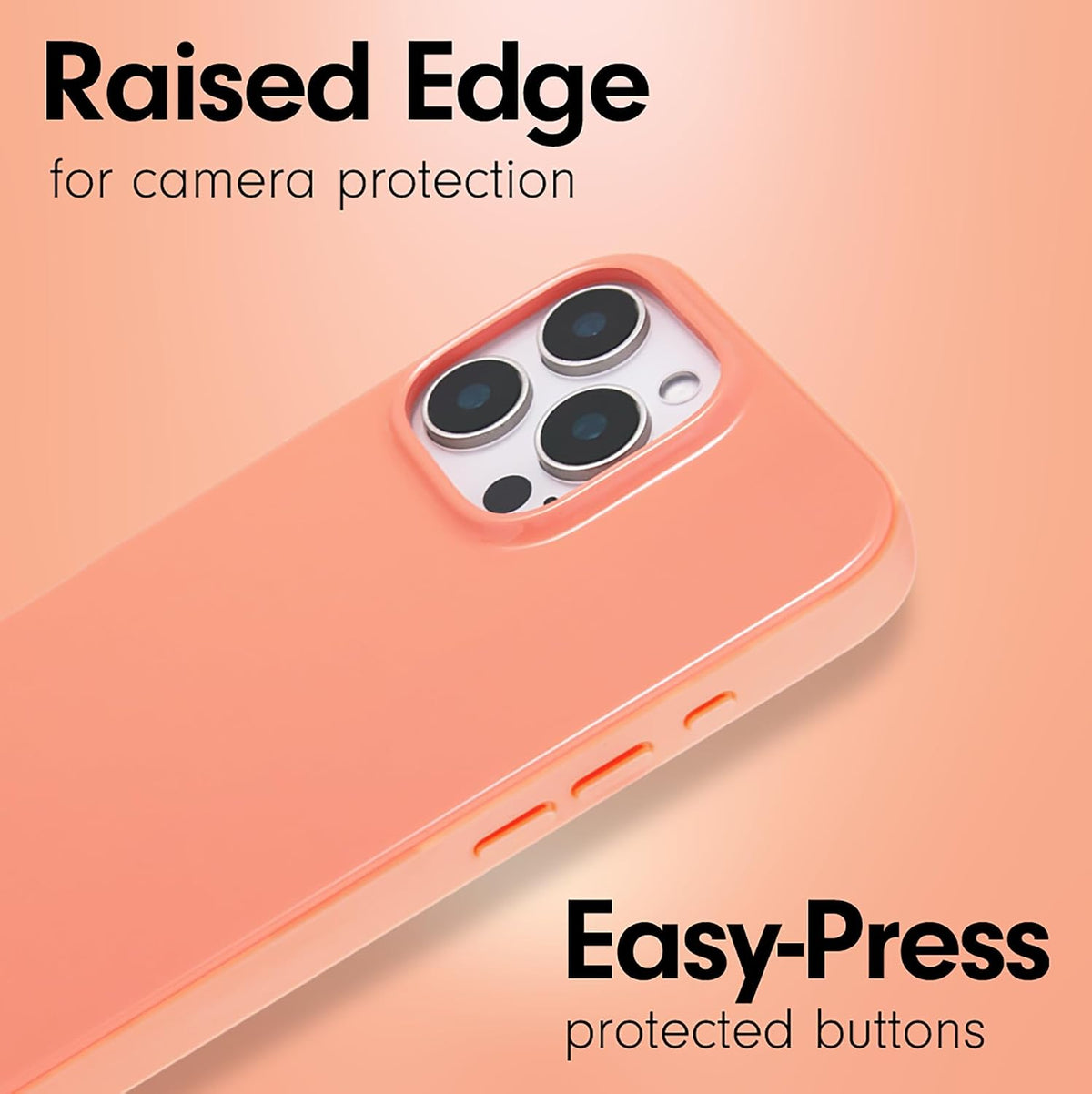 Case for iPhone 16 Pro Max | Compatible with MagSafe | 10ft Drop Tested | Gloss Peach