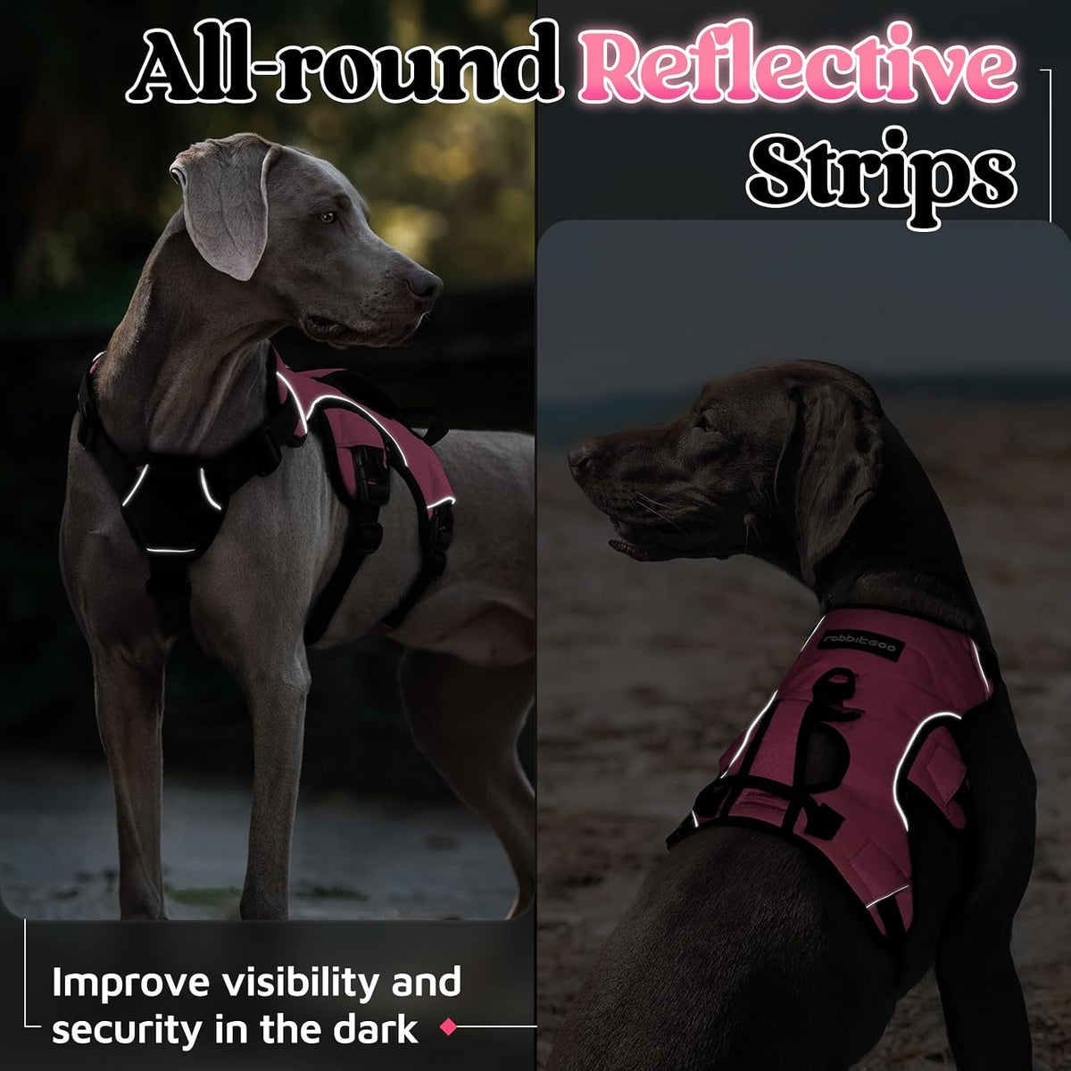 Escape Proof Dog Harness for Large, No Pull with Lift Handle