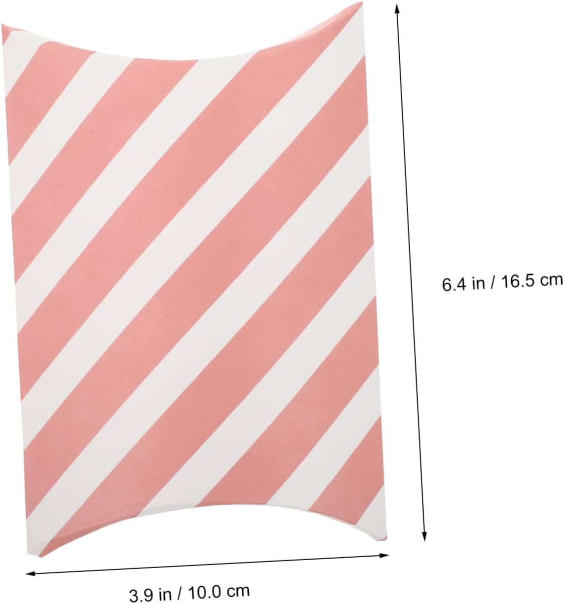 GALPADA 20Pcs Pink Striped Pillow Gift Boxes Paper Treat Boxes for Baking Desserts Weddings Parties Durable and Creative Favor Packaging
