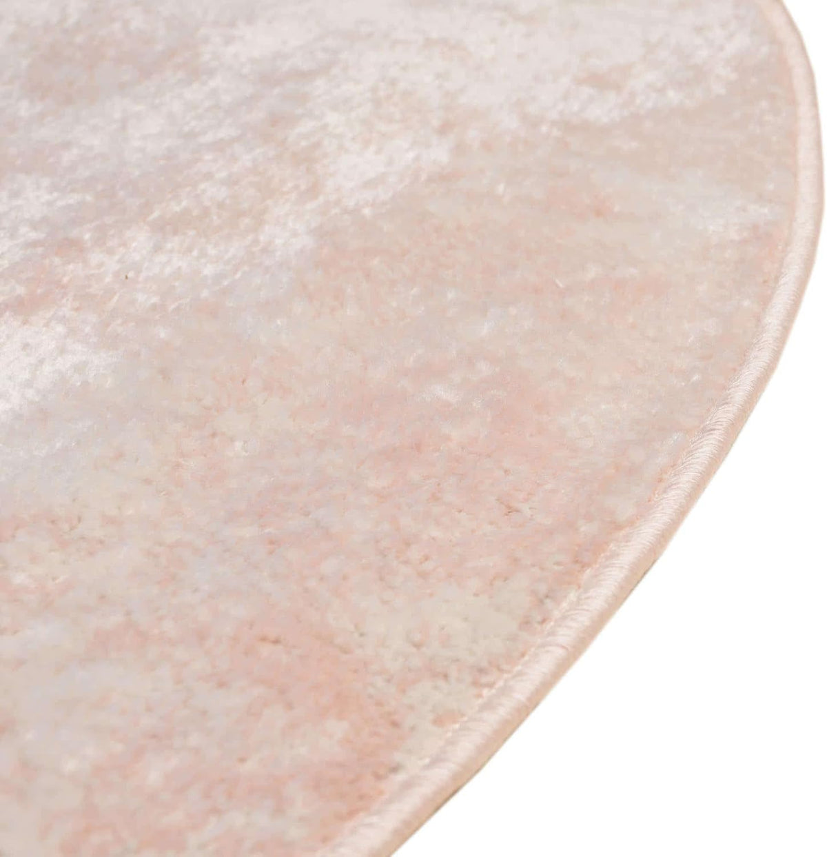 Eos Collection Area Rug - Borealis (5' 3" Round, Carnation Pink/ Ivory)
