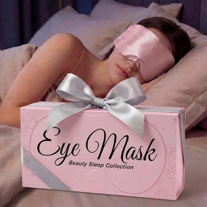 100% Pure Mulberry Silk Sleep Mask - 22 Momme Light Blocking Hook & Loop Silk Eye Mask for Sleeping - Secure Fit for Side Sleepers, Women & Men - Cloud Soft (Pink)
