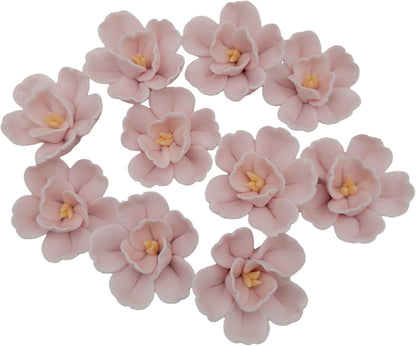 10PCS 3D Ceramics Flower Mosaic Tiles,DIY Making Creative Ceramic Mosaic Tiles for DIY Craft Plates Flowerpots Vases Cups Mosaic Making Supplies (3D Pink Flower)