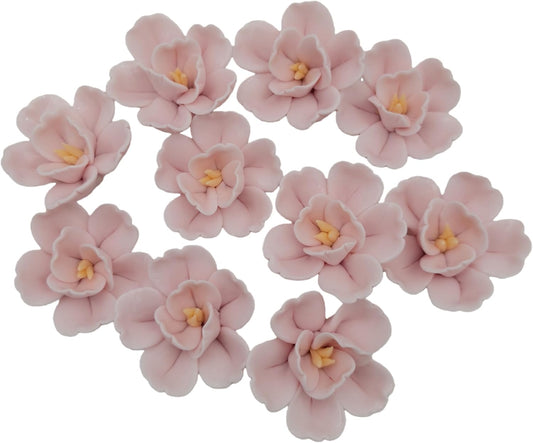 10PCS 3D Ceramics Flower Mosaic Tiles,DIY Making Creative Ceramic Mosaic Tiles for DIY Craft Plates Flowerpots Vases Cups Mosaic Making Supplies (3D Pink Flower)