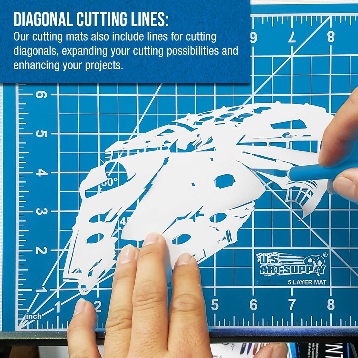 12" x 18" Self-Healing Cutting Mat 5-Ply - Double-Sided Pink/Blue Craft Mat, Non-Slip Cutting Mats for Crafts, Sewing, Quilting, Scrapbooking