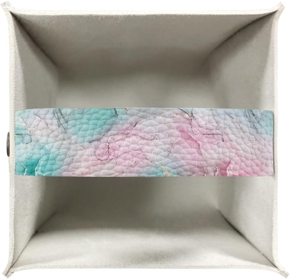 Pink Toilet Paper Holder Marble Tissue Box Cover Square Tissue Box Holder Modern Home Decor Aesthetic Tissue Boxes Cube PU Leather Dispenser for Bathroom, Office