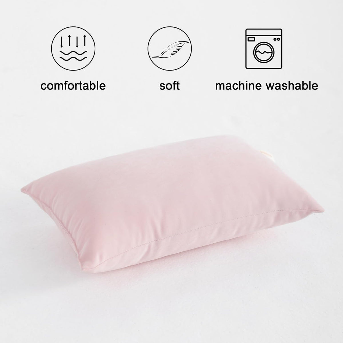 Tiny Pillows, Down Alternative Microfiber 11x7 Inches, Pink