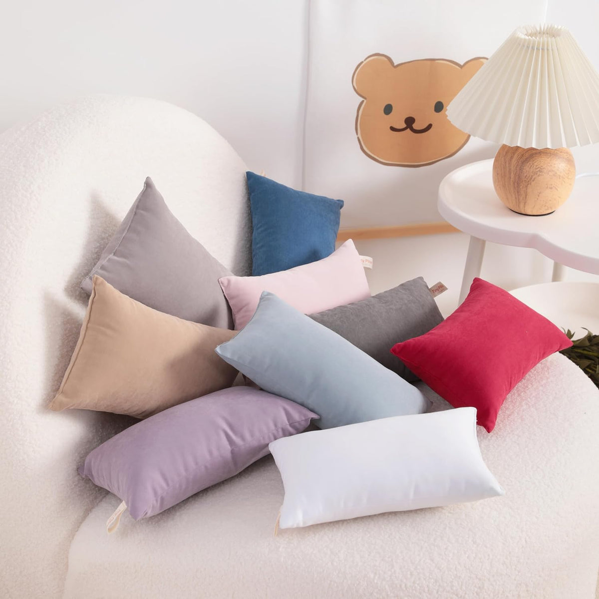 Tiny Pillows, Down Alternative Microfiber 11x7 Inches, Pink