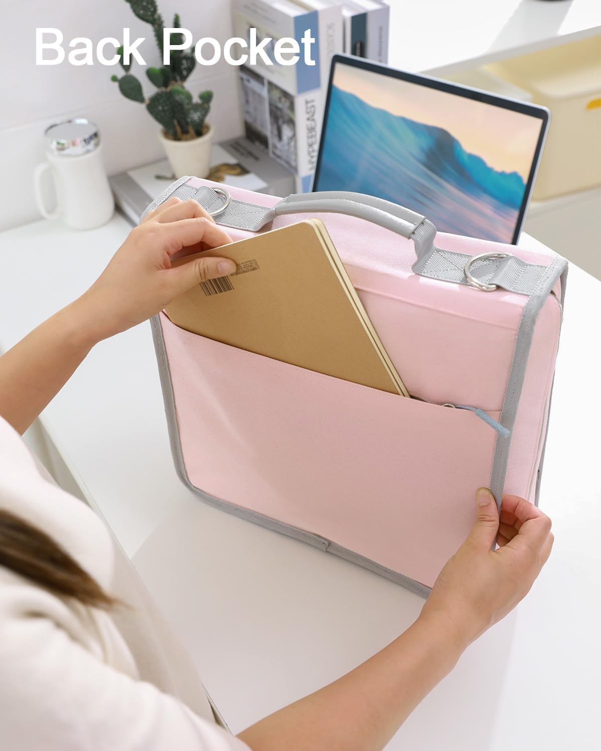 3" D-ring Zipper Binder with 700+ Sheets Capacity