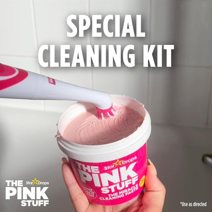 Stardrops - - The Miracle Scrubber Kit - 2 Tubs of The Miracle Cleaning Paste With Electric Scrubber Tool and 4 Cleaning Brush Heads, 6 Piece Set