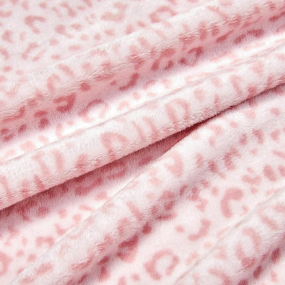 Leopard Print Blanket Fleece Throw for Bed Sofa Travel and Camping, Super Soft Cozy Fluffy Plush Cheetah Print Blanket for All Seasons 50"x60" (Light Pink)
