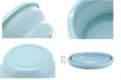 Multi-purpose Collapsible Dish Tub Bowl BPA-Free Round Lightweight Collapsible Wash Basin (Pink)