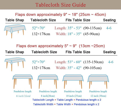 Floral Print Rectangle Tablecloth 52 x 70 Inch Stain Resistant and Waterproof Wine Table Cover for Kitchen Dining Indoor Outdoor Buffet Tabletop Decoration (Light Green & Pink)