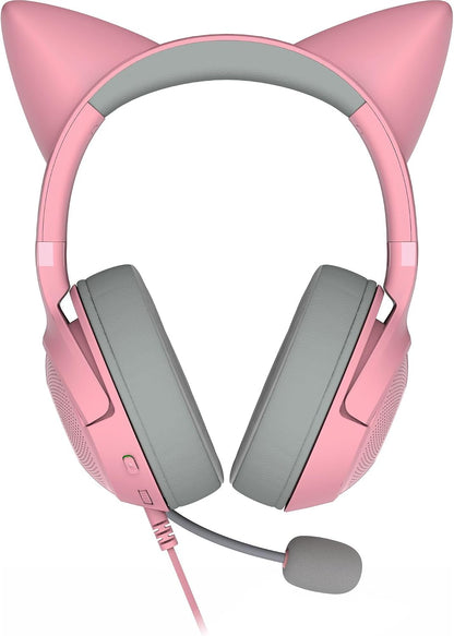 Kraken Kitty V2 USB Wired Headset, Chroma RGB Kitty Ears, Pink