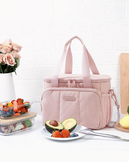Lunch Bag for Women, Insulated Lunch Box with Adjustable Strap